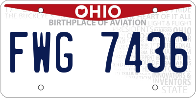 OH license plate FWG7436