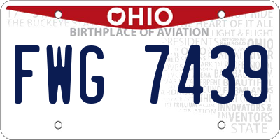 OH license plate FWG7439