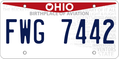 OH license plate FWG7442