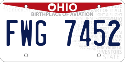 OH license plate FWG7452