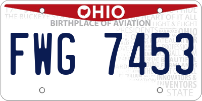 OH license plate FWG7453