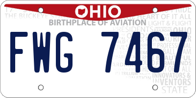 OH license plate FWG7467