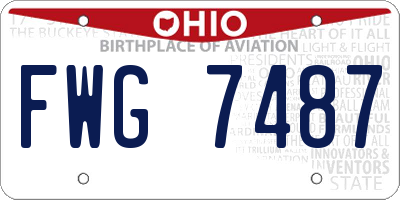OH license plate FWG7487