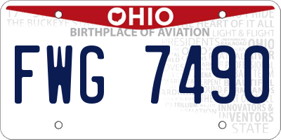 OH license plate FWG7490