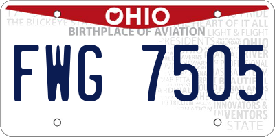 OH license plate FWG7505