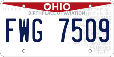 OH license plate FWG7509