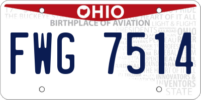 OH license plate FWG7514