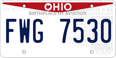 OH license plate FWG7530