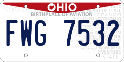OH license plate FWG7532