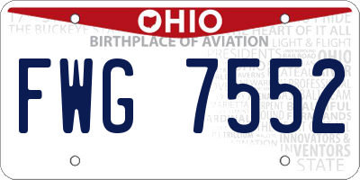 OH license plate FWG7552