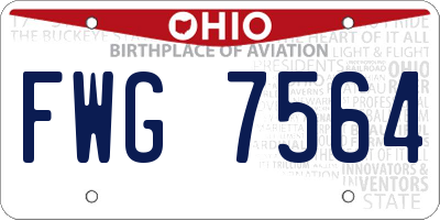 OH license plate FWG7564