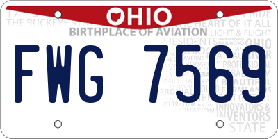 OH license plate FWG7569