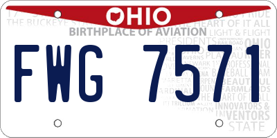 OH license plate FWG7571