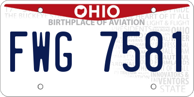 OH license plate FWG7581