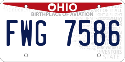 OH license plate FWG7586