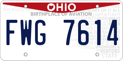 OH license plate FWG7614