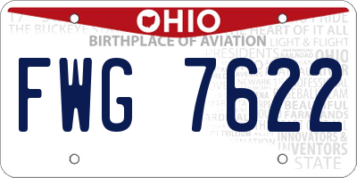 OH license plate FWG7622