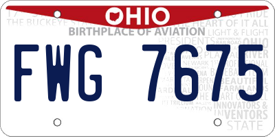 OH license plate FWG7675