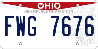 OH license plate FWG7676