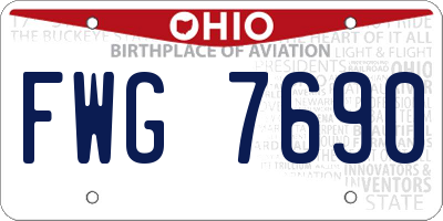 OH license plate FWG7690