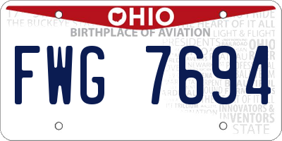 OH license plate FWG7694