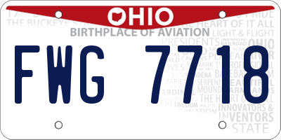 OH license plate FWG7718