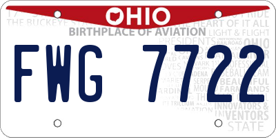 OH license plate FWG7722