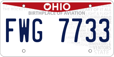 OH license plate FWG7733