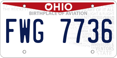 OH license plate FWG7736