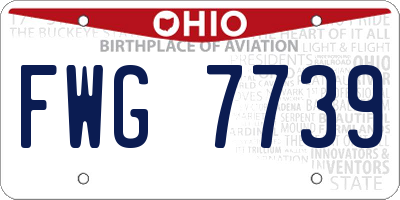 OH license plate FWG7739