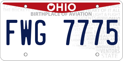 OH license plate FWG7775