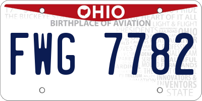 OH license plate FWG7782