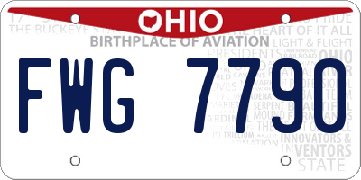 OH license plate FWG7790
