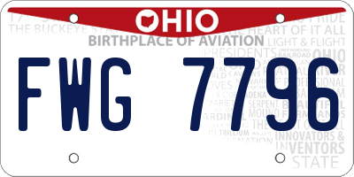 OH license plate FWG7796