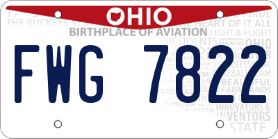 OH license plate FWG7822