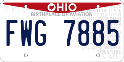 OH license plate FWG7885