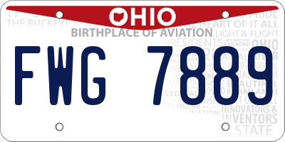 OH license plate FWG7889