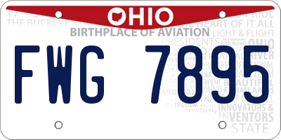 OH license plate FWG7895