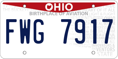 OH license plate FWG7917