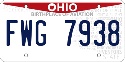 OH license plate FWG7938