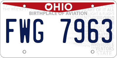 OH license plate FWG7963