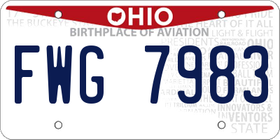 OH license plate FWG7983