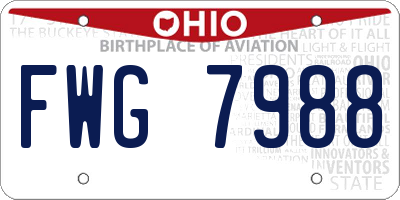 OH license plate FWG7988