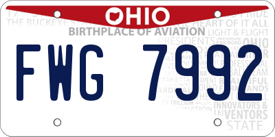 OH license plate FWG7992