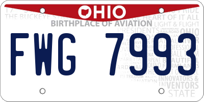 OH license plate FWG7993