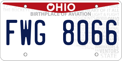 OH license plate FWG8066