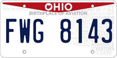 OH license plate FWG8143