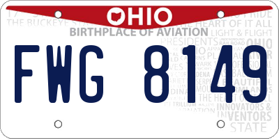 OH license plate FWG8149