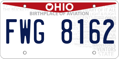 OH license plate FWG8162