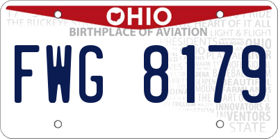 OH license plate FWG8179